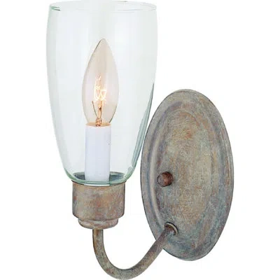 Volume Lighting 1 Light Wall Sconce In Clear,transparent Glass;prairie Rock