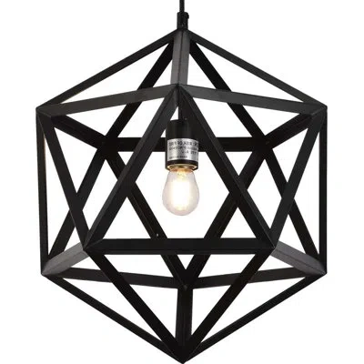 Volume Lighting 1-light Black Island Geometric Pendant Light