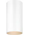 Volume Lighting 1-light Flush Mount Cylinder Ceiling Fixture In White