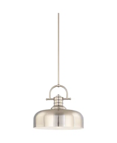 Volume Lighting 1-light Integrated Led Downrod Bowl Pendant In Gold