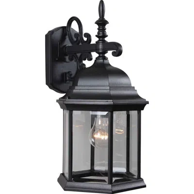Volume Lighting 1-light Outdoor Wall Lantern In Black