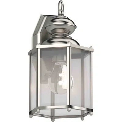 Volume Lighting 1-light Outdoor Wall Lantern In Brushed Nickel