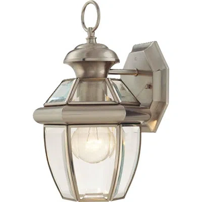 Volume Lighting 1-light Outdoor Wall Lantern In Brushed Nickel