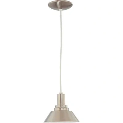 Volume Lighting 1-light Single Bell Pendant In Brushed Nickel