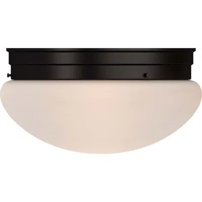 Volume Lighting 2 - Light 11.5" Simple Bowl Flush Mount In Antique Bronze