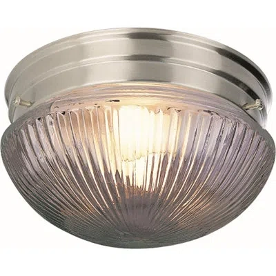 Volume Lighting 2-light Ceiling Fixture Flush Mount In Brushed Nickel