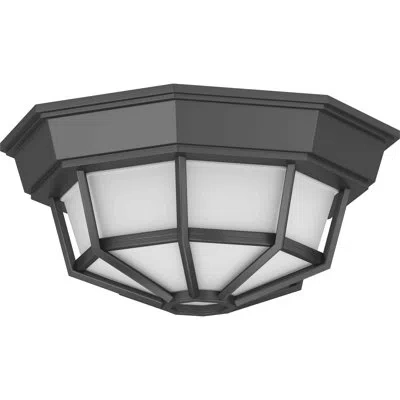 Volume Lighting 2-light Flush Mount In Black