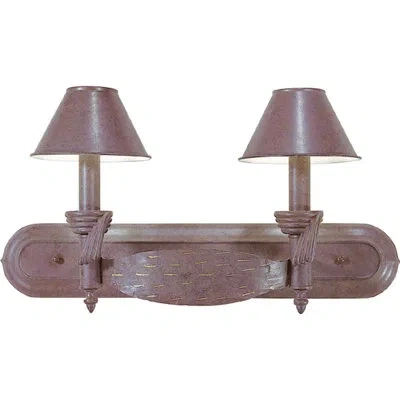 Volume Lighting 2-light Vanity Light In Prairie Rock & Gold