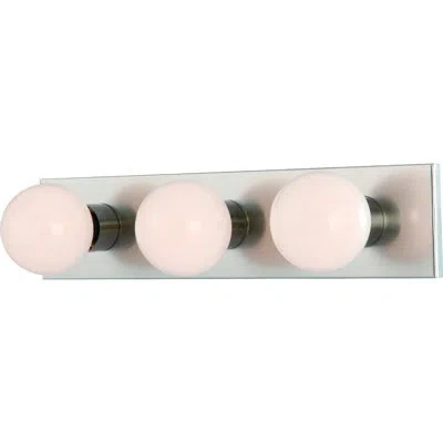 Volume Lighting 3-light Bath Bar In Brushed Nickel