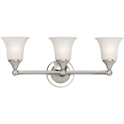 Volume Lighting 3-light Vanity Light In Brushed Nickel
