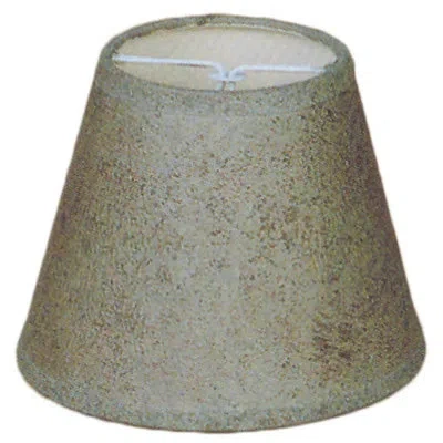 Volume Lighting 4" H Metal Empire Candelabra Shade ( Clip On ) In Beige In Platinum Rust