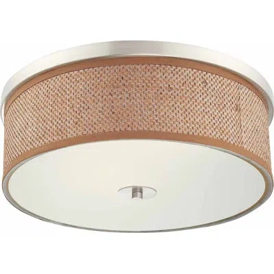 Volume Lighting 4.75" H Drum Pendant Shade In Brown In Basketweave