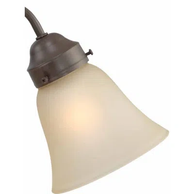 Volume Lighting 4.75" H Glass Bell Ceiling Fan Fitter Shade ( Clip On ) In Beige In Sepia