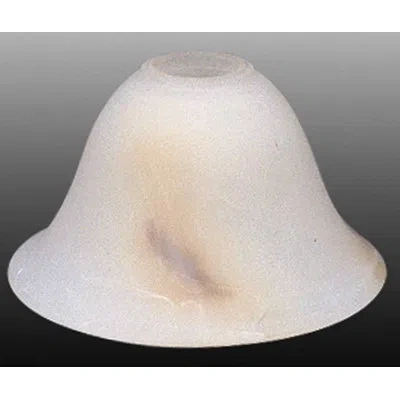 Volume Lighting 4.75" H Glass Bell Pendant Shade ( Screw On ) In White/brown In Marble Alabaster