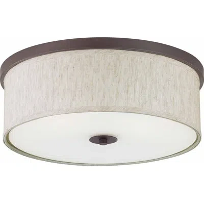 Volume Lighting 4.75" H X 18" W Linen Drum Pendant Shade ( Screw On ) In White