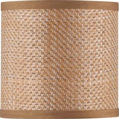Volume Lighting 6" H Drum Wall Sconce Shade ( Screw On ) In Brown In Basketweave