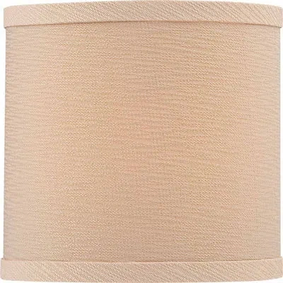 Volume Lighting 6" H Linen Drum Wall Sconce Shade ( Uno ) In Beige In Handcrafted Linen