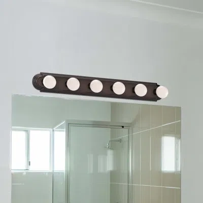 Volume Lighting 6-light Bath Bar In Antique Bronze