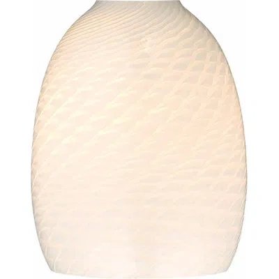 Volume Lighting 8.5" H Glass Oval Pendant Shade ( Screw On ) In White