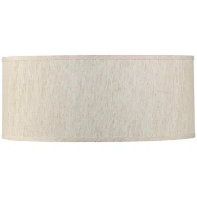 Volume Lighting 9" H Linen Drum Pendant Shade In Beige