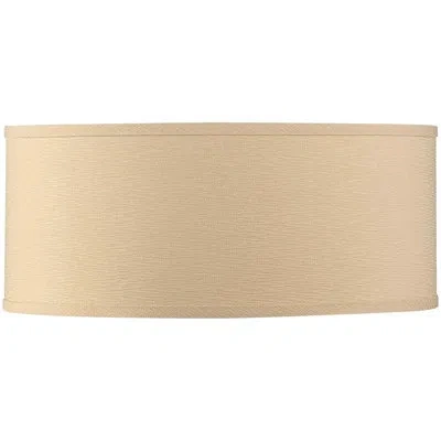 Volume Lighting 9" H Linen Drum Pendant Shade ( Screw On ) In Beige In Handcrafted Linen
