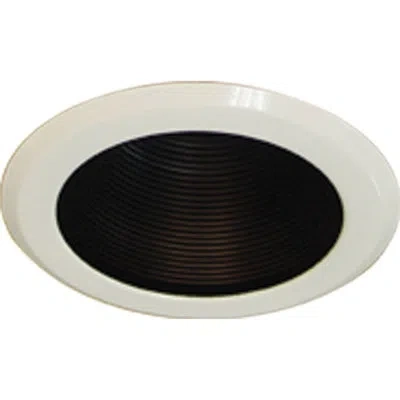 Volume Lighting Air Tight Stepped Baffle 6.5" Recessed Trim In Black