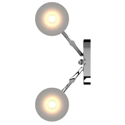 Volume Lighting Alesia 2-light Indoor Polished Nickel Candelabra Wall Sconce