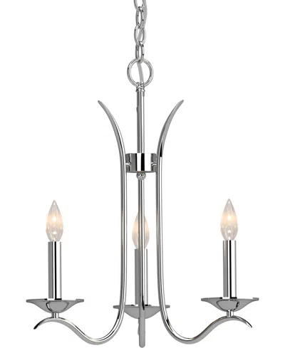 Volume Lighting Alesia 3-light Hanging Chandelier In Silver