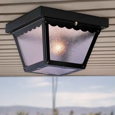 Volume Lighting Black 2 -bulb Outdoor Flush Mount