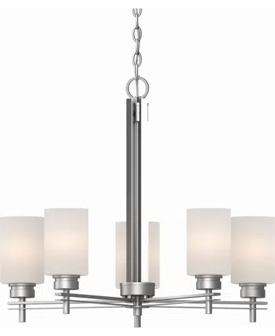Volume Lighting Carena 5-light Hanging Chandelier In Silver
