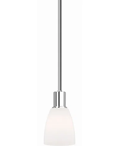 Volume Lighting Concord 1-light Down Rod Pendant In White