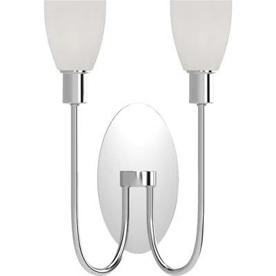 Volume Lighting Concord 2-light Polished Nickel Indoor Wall Sconce With Frosted Glass Bell Shades In Polished Nickel;colorful Glass