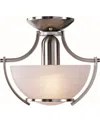 Volume Lighting Durango 1-light Semi-flush Mount Ceiling Fixture In Silver