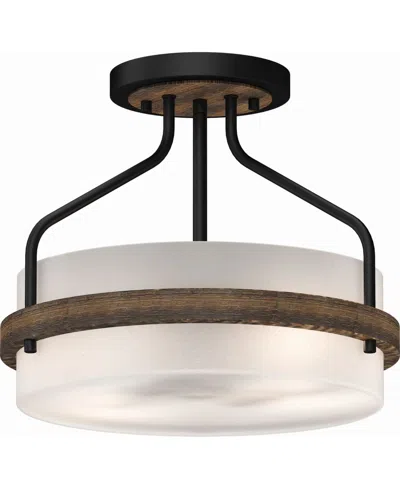 Volume Lighting Emery 2-light Semi-flush Mount Ceiling Fixture In Brown