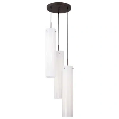Volume Lighting Jannon 6-light Cluster Cylinder Pendant In Antique Bronze,white
