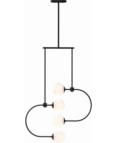 Volume Lighting Lawrence 4-light Chandelier In Black