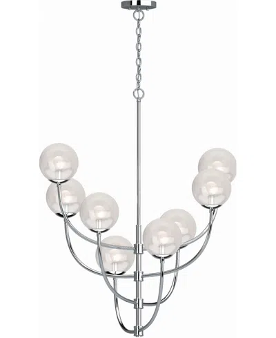 Volume Lighting Lawrence 8-light Hanging Chandelier In Silver