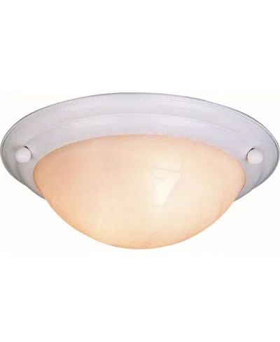 Volume Lighting Lunar 2-light Flush Mount Ceiling Fixture In White