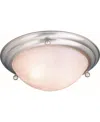 Volume Lighting Lunar 3-light Flush Mount Ceiling Fixture In Silver