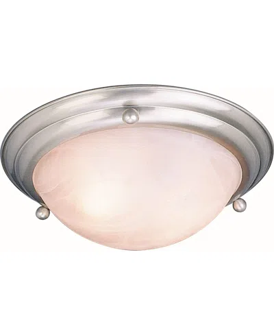 Volume Lighting Lunar 3-light Flush Mount Ceiling Fixture In Silver