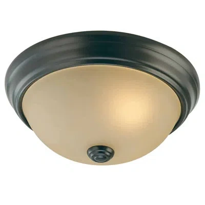 Volume Lighting Minster 1 Light Ceiling Fixture Flush Mount In Antique Bronze