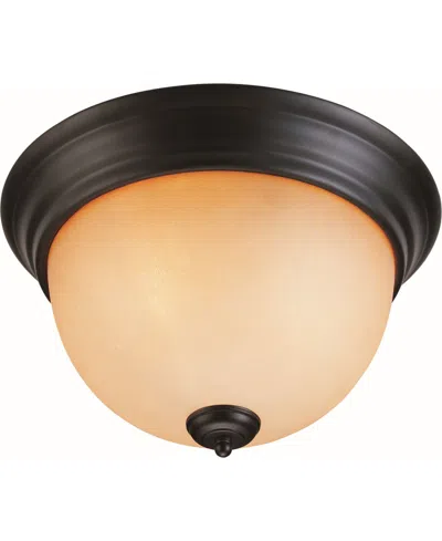 Volume Lighting Rainier 2-light Flush Mount Ceiling Fixture In Black