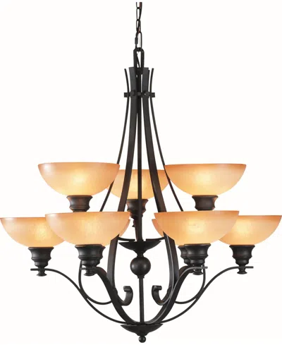 Volume Lighting Rainier 9-light Hanging Chandelier In Black