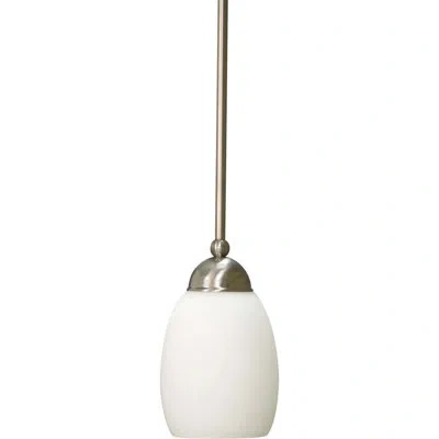 Volume Lighting Sussex 1 - Light Single Bell Pendant In Brushed Nickel