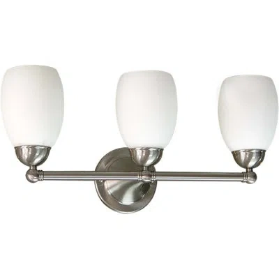 Volume Lighting Sussex 3-light Vanity Light In Brushed Nickel