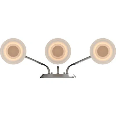 Volume Lighting Tes 3-light Indoor Chrome Wall Mount With White Frosted Glass Bell Shades In Chrome;chrome