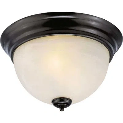 Volume Lighting Troy 1-light Flush Mount In Antique Bronze