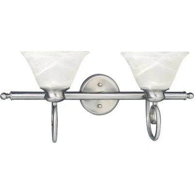Volume Lighting Troy 2-light Vanity Light In Brushed Nickel