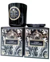 Voluspa 2 Pack Crisp Champagne 3 Wick Tin Candle In Black