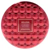 Voluspa 3 Wick Tin Candle - Cherry Gloss By  For Unisex - 12 oz Candle In Red